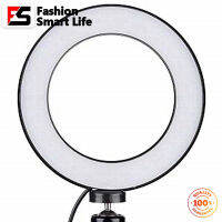 5.7 "แหวนไฟพร้อมขาตตั้งเดสก์ท็อปไฟกล้อง LED ขนาดเล็กพร้อมที่วางโทรศัพท์เซลล์สำหรับวิดีโอ YouTube และแต่งหน้า