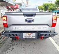 กันชนท้ายทรงออฟโรด R35 Ford Ranger Next Gen 2022-2025 ทุกรุ่น 4ประตู แคป ช่วงยาว แถมห่วงแดง กันชนท้ายเหล็กฟอร์ดเรนเจอร์ 2022-2025 nextgen