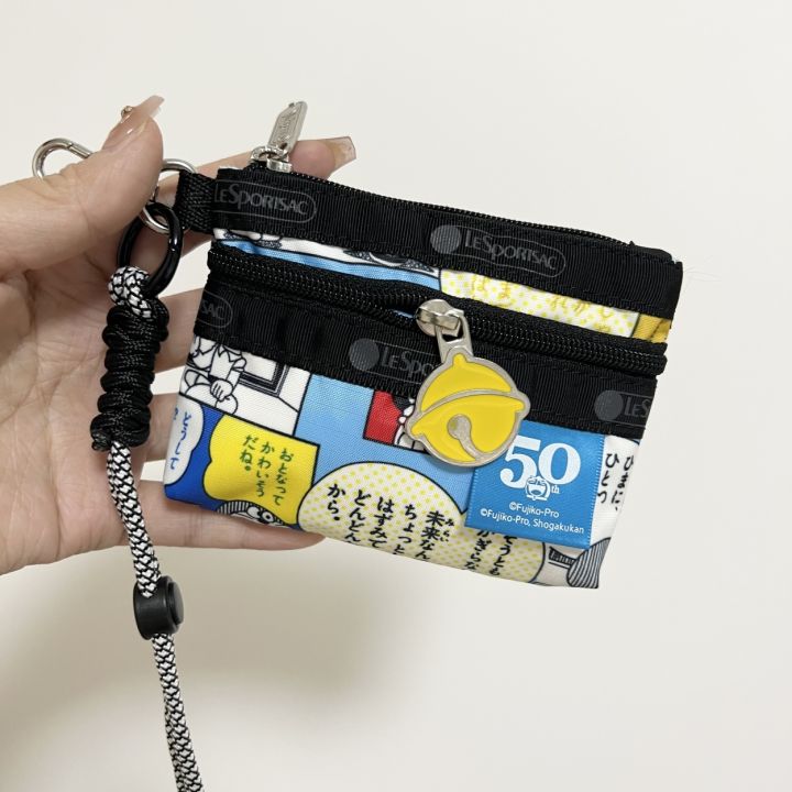 lishibao-กระเป๋ามินิการ์ด-กระเป๋าใส่กุญแจ-กระเป๋าตะขอ-กระเป๋ากันน้ำ-ลายการ์ตูนน่ารัก-กระเป๋าเปลี่ยนหูฟัง-ขนาดเล็ก-7105-พร้อมสายคล้อง