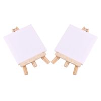 96Set Artists 5 Inch Mini Easel +3 Inch X3 Inch Mini Canvas Set Painting Craft DIY Drawing Small Table Easel Gift