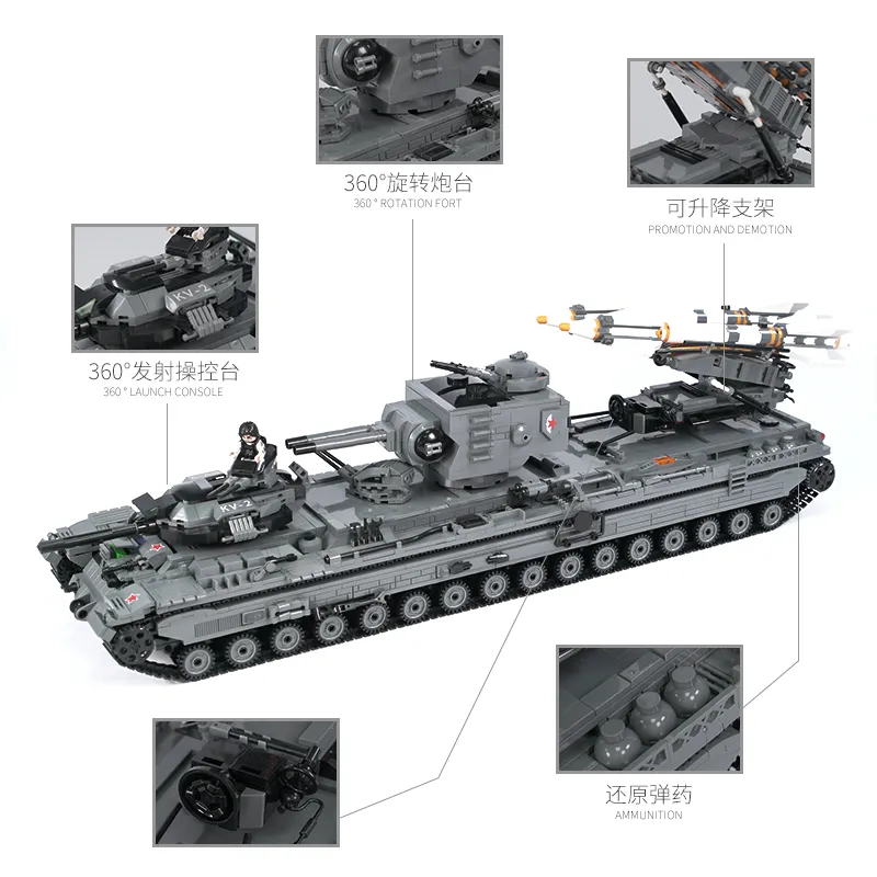  NVOSIYU Heavy Gustav Building Block Set, World War 2 Military  Tank Model with Soldier Figures, Compatible with Lego, Toys Gifts for Adult  (3846 Pieces) : Toys & Games