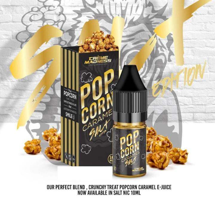 POP CORN CARAMEL SALT NIC Creamy Ejuice 10ML ／35* 50* Creme Madness Vape Lazada