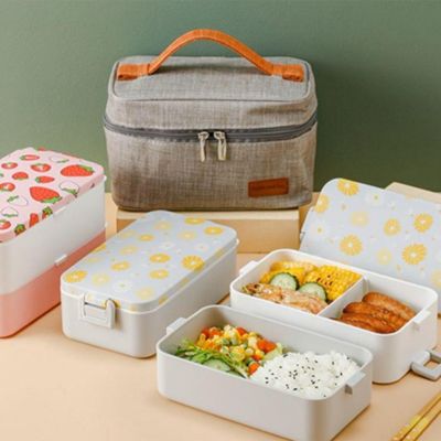 Cute Girl Lunch Box Plastic Bento Box for Women Office Use Female Meal Prep Box Food ContainerTH