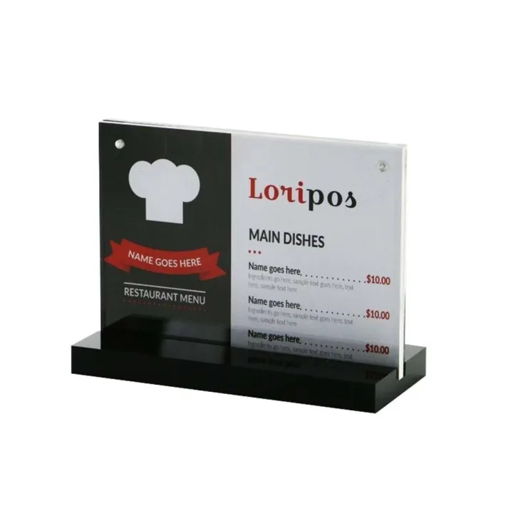 A5 Acrylic Desktop Display Stand Label Holder Acrylic Sign