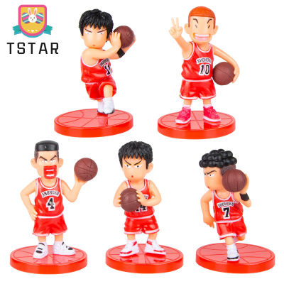 Tstar【จัดส่งรวดเร็ว】ตกแต่งทีมการ์ตูนบาสเกตบอล Hadiah Ulang Tahun Pacar 5ชิ้น/ชุด