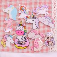 ♀☁ 1Pcs Kawaii Cartoon Animal Unicorn Icons Pins Badge Pins Button Badge Backpack Clothes Hat Decor Ornaments Halloween Gift