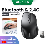 BT5.0+2.4G UGREEN MU101 Bluetooth Mouse Ergonomic USB Cordless Silent Mice