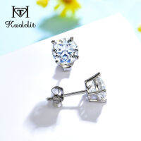 Kuololit 2.4CT OEC Moissanite ต่างหูผู้หญิง925เงินสเตอร์ลิง Brillant ตัด D VVS Solitaire สำหรับคริสต์มาสปรับ