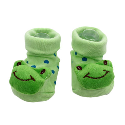 รองเท้ารองเท้าแตะแบบมีถุงเท้าสั้นลายกบการ์ตูนสำหรับเด็กทารก,รองเท้าแตะถุงเท้าสั้นสำหรับเด็กแรกเกิดเด็กหัดเดิน3D ฤดูหนาว