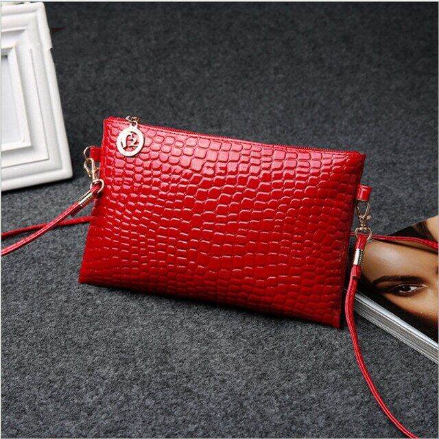 👜 Fashion Solid Womens Clutch Bag Leather Women Envelope Bag Clutch