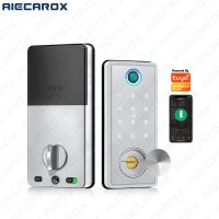 Fechadura Eletronica ประตูล็อคอัจฉริยะ Deadbolt ดิจิตอล Tuya App ลายนิ้วมือ Wifi Keyless Entrkeyless ปุ่มกดล็อกอิเล็กทรอนิกส์