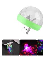KM ไฟดิสโก้ LED USB Mini Disco Magic Ball Light ไฟเทค กระพริบตามจังหวะเพลง ขนาดกระทัดรัด ( คละสี )/C024