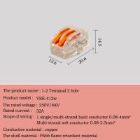 หัวต่อสายเคเบิลขนาดเล็กที่เชื่อมต่อสายไฟเร็วตัวนำสปริงขนาดกะทัดรัดอเนกประสงค์ตัวเชื่อมเดินสายขั้วต่อสปริงแบบพุชอิน