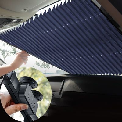 hot【DT】 Car Front/Rear Window Sunshades Retractable Windshield Curtains for Shades UV Blocking