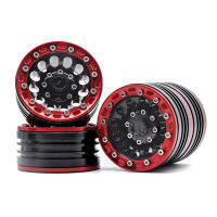 4ชิ้นสีดำสีแดง Cnc โลหะอัลลอย1.9นิ้ว Beadlock ขอบล้อฮับสำหรับ Axial Scx10 Cc01 D90 D110 1/10 Rc ร็อคตีนตะขาบชิ้นส่วนรถยนต์【fast】