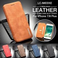 [2023สุดฮอต] Lc.imeeke เคสโทรศัพท์หนังแม่เหล็กสำหรับ iPhone 13 Pro Max 12 11 X XS XR SE 2020 8 7 6S Plus Sampul Kartu กระเป๋าสตางค์ Coque Etui