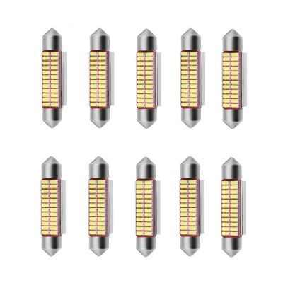 10ชิ้นไฟ LED รถ6500K ไฟแผนที่ในร่ม180ลูเมนไฟรถยนต์31Mm/36Mm/39Mm/41Mm พู่ห้อยไฟรถยนต์ไฟเก๋ง LDP3731หลอดไฟ