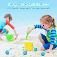 Summer Water Bomb Silicone Pool Play Toy Outdoor Beach Playing Toy with Finger Buckle Pool Water Games Summer Outdoor Activities Balloons