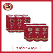 COMBO 2 lốc 6 lon Cà phê đen đá Highlands Coffee 185ml lon