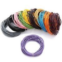 2mmx1m Round Genuine Leather Cord for Necklace Bracelet DIY Jewelry Making Findings Rope String