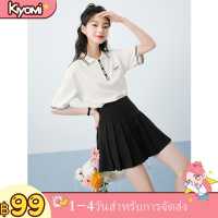 Kiyomi Korean Skirt กระโปง กระโปรงกอล์ฟผญ กระโปรงสีขาว กระโปรงเทนนิส กระโปร เกาหลีกระโปรงทรงเอ มีซับในกระโปรง 1-4วันสำหรับการจัดส่ง