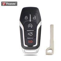 YIQIXIN 5 Buttons Remote Folding Car Key Shell For Ford Edge Explorer Kuga Kuka Mustang Fusion Mondeo 2015 2016 2017 HU101 Blade