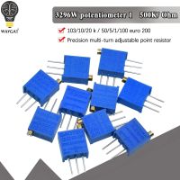 3296W 50 100 200 500 1K 2K 5K 10K 20K 50K 100K 200K 500K 1M ohm Multiturn Trimmer Potentiometer High Precision Variable Resistor