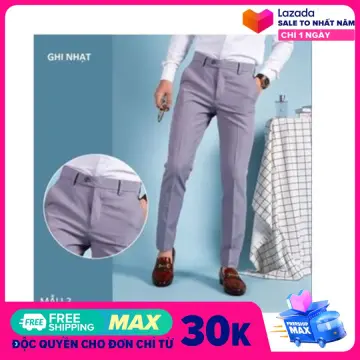 Quần Âu Nam COCOZZI Life Trousers Màu Stormy Weather, Dòng Quần Tây Nam Ống  Ôm Chất Liệu 70% Kaki, 30% Cotton Tổng Hợp Độ Bền Cao. | Lazada.vn