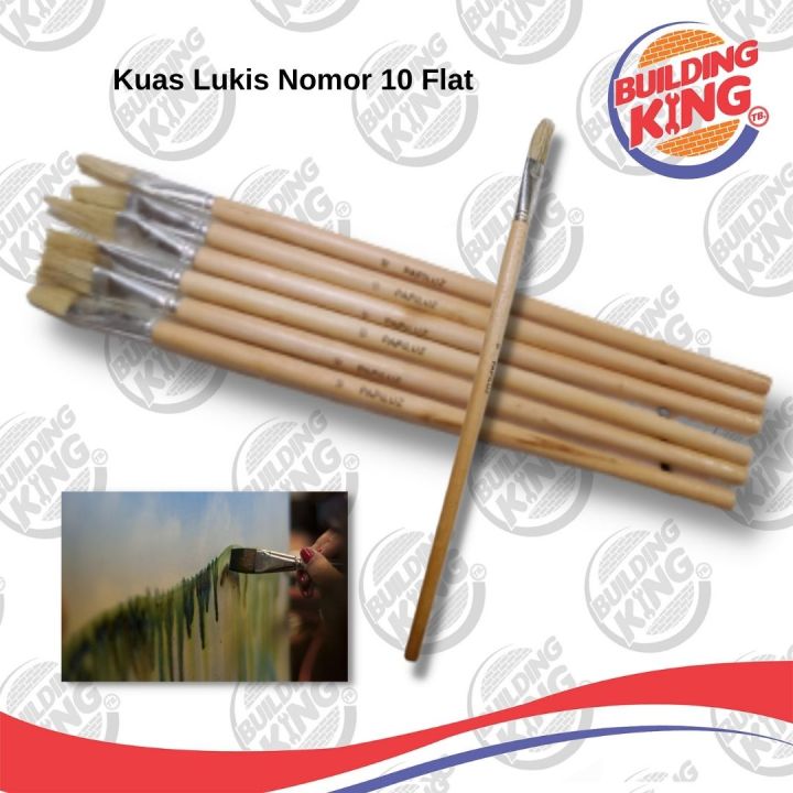 Kuas Lukis Nomor 10 Koas Gambar Cat Air Minyak Model Eterna Lazada Indonesia 0429