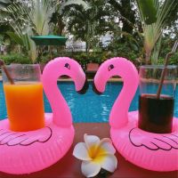 【LZ】✑℗☃  Copo de água anel de natação inflável flutuante suporte de copo popular flamingo unicórnio cerveja bebida bar coaster piscina decorações