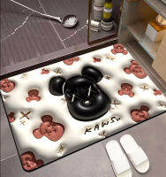 MK Home พรมเช็ดเท้าลาย3Dไร้ขอบ ลายการ์ตูน งานผ้าซับน้ำได้ดี แห้งเร็ว ( ขนาด40X60CM ) A004