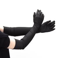 ✌✧✈ New Classic Adult Black Opera/Elbow/Wrist Stretch Satin Finger Long Fashion Gloves Women Flapper Driving Gloves Matching Costume