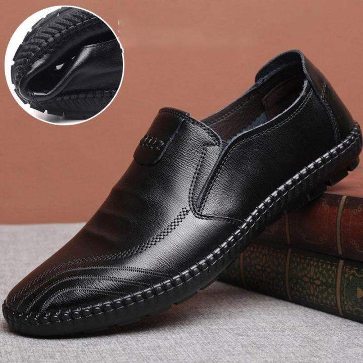 รองเท้าหนังสุภาพบุรุษ รองเท้าผู้ชาย Men's Business Dress Shoes Lazada