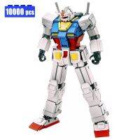 โมเดลบล็อกตัวต่อ Rx-78-2 118ซม. เทคนิคครีเอทีฟ10000ชิ้นไอเดียตัวต่อหุ่นยนต์ของเล่นสำหรับชุดของขวัญคริสต์มาสสำหรับเด็กชาย