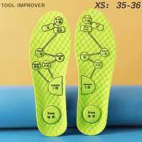 TOOL IMPROVER พื้นรองเท้ากดจุดสำหรับผู้ชายผู้หญิงเบาะกีฬาระบายอากาศได้ดีพื้นรองเท้าระงับกลิ่นกายดูดซับเหงื่อ