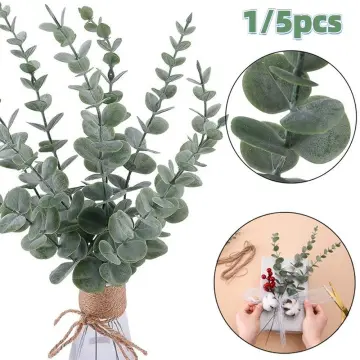 Artificial Eucalyptus Leaves Stem - Eucalipto Branches Plants Bouquet Home  Decor