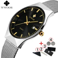 WWOOR Fashion Men Watches Top Brand Luxury Ultra Thin Watch Men Business Minimalist Male Watch Waterproof Relogio Masculino