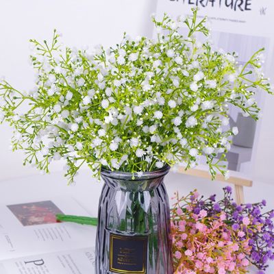 （A SHACK） 5สาขา/ช่อดอกไม้ Babysbreath ดอกไม้พลาสติกประดิษฐ์ตกแต่งบ้าน DIY ปลอม Gypsophila งานแต่งงาน Graden Arrangement Decor