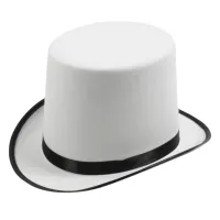 Men Party Caps White Magician Top Hat  Men Womens Fancy Dress Costume Accessory Door Hardware Locks