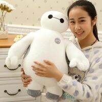 หุ่นยนต์ตุ๊กตานุ่มนิ่ม Baymax ยัดไส้ตุ๊กตาผ้ากำมะหยี่เบแม็คบิ๊กฮีโร่น่ารักสีขาวขนาดใหญ่สำหรับสัตว์เลี้ยงที่นอนหลับ