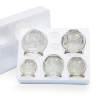 5 PCS top Chinese traditional acupuncture massage explosion-proof vacuum glass cupping Moisture absorption jar loss weight cups