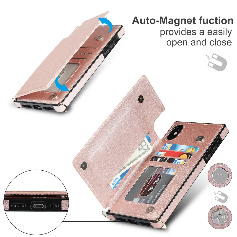 3 In 1 Credit Card Holder Phone Case With Makeup Mirror For IPhone 12 Pro  Max Mini Shockproof Back Cover Cell Phone Wallet Case