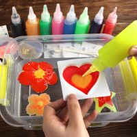 4สีเด็ก DIY เมจิกน้ำของเล่นเด็กแฮนด์เมด DIY หัตถกรรมของเล่น Montessori การศึกษาน้ำนางฟ้ามหาสมุทร Magical การทดลองวิทยาศาสตร์ของเล่น