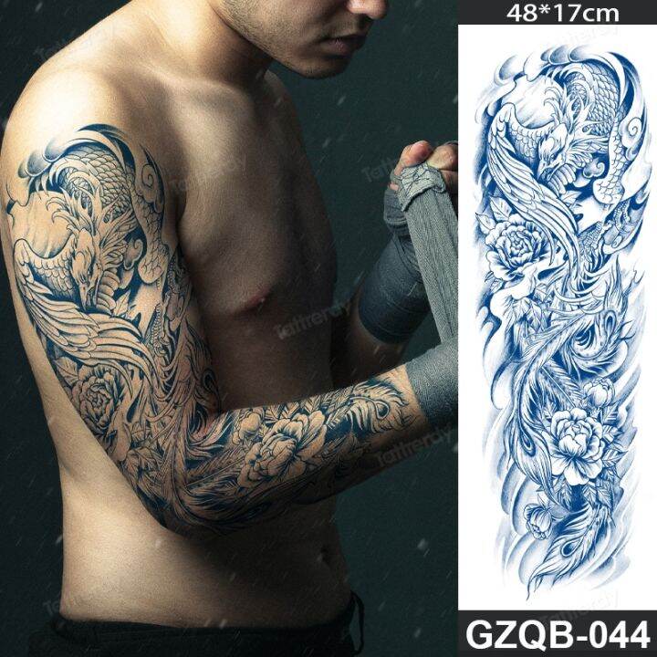 yf-juice-tattoo-natural-ink-long-lasting-2-weeks-semi-permanent-water-transfer-stickers-large-size-arm-sleeve-men-boy