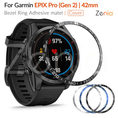 Zenia สำหรับ Garmin EPIX Pro (Gen 2) Sapphire Standard | 42mm ฝาครอบเคสสแตนเลสป้องกันรอยขีดข่วนเคสสมาร์ทวอชสำหรับเปลี่ยนอุปกรณ์เสริม