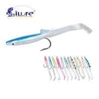 hot！【DT】 ILURE 6 Pçs/lote Soft Fishing Alta Qualidade Artificial Silicone Eel Com Gancho Wobbler 8CM 2.3g Sea Lures Pesca