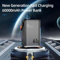 พาวเวอร์แบงค์ พาวเวอร์แบงค์60000MAh ชาร์จเร็ว USB สี่พอร์ตความจุมาก, 36W พาวเวอร์แบงค์มือถือกลางแจ้งความจุมากพกพา