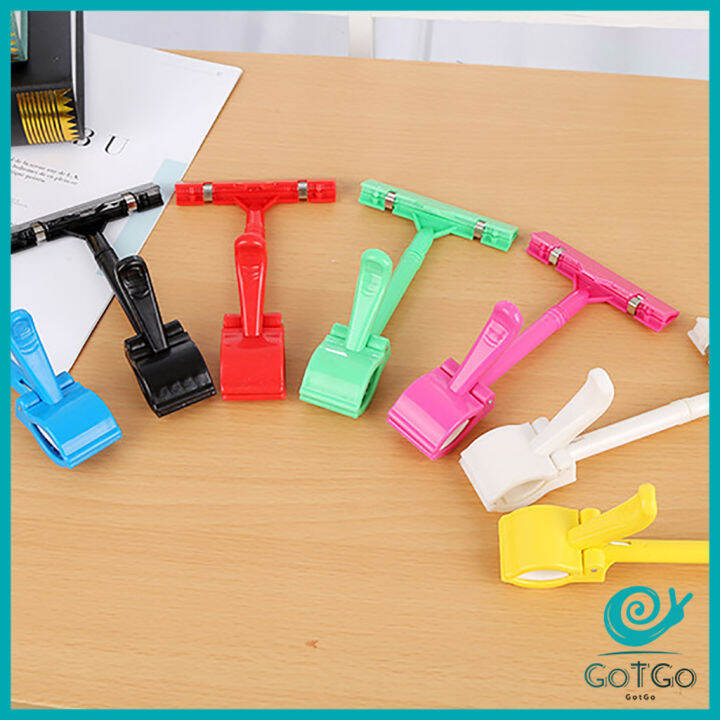 gotgo-ก้านหนีบป้ายราคา-แบบตรง-ที่หนีบป้าย-จัดส่งคละสิ-price-tag-holder-มีสินค้าพร้อมส่ง