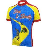 CORVARA BIKE WEAR Slow &amp; Steady Mens Cycling Short Sleeve Bike Jersey