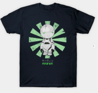 Classic Marvin Paranoid Android Retro Japanese T-Shirt Mens 100% Cotton Round Neck Short Sleeve T-Shirt